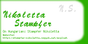 nikoletta stampfer business card